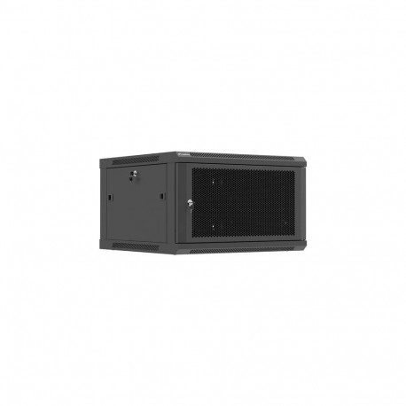 LANBERG rack-kapp 19" seinakinnitusega 6U/600X600 (lamppakendis), perforeeritud uksega, must