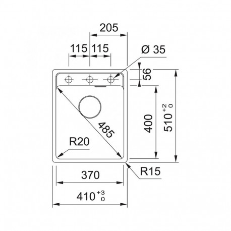 Kitchen sink Franke Maris MRG 610-37, black matte, 114.0658.583