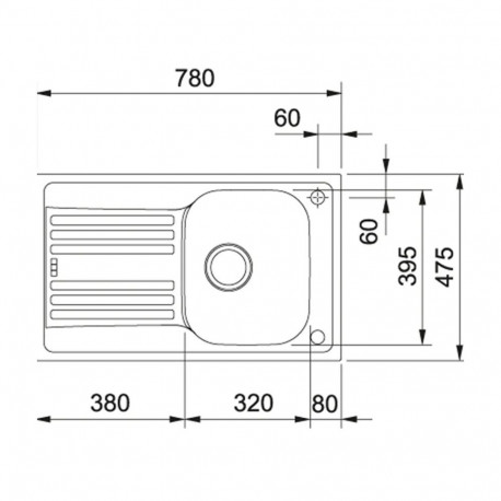 Sink Franke 101.0072.488 + valve 112.0006.251