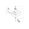 Built-in stainless steel sink Grohe K700U, 31574SD1