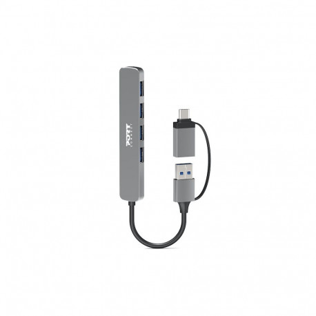 PORT CONNECT USB-C/USB-A 4-portiline USB-A 3.0 5Gbps jaotur 900160