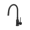 LUKE 90 sink black (40x45x20) with siphon + Maggie faucet black ZH4045PVDBLM_3323503PVDB LM