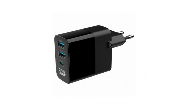 GEMBIRD 3-port 30W GaN USB fast charger