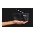 Sharp DR-P420(BK) Tokyo Portable Digital Radio, FM/DAB/DAB+, Bluetooth 5.0, USB or Battery Powered, 