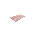 Logitech Pebble Keys 2 K380s Wireless Keyboard, RF Wireless+Bluetooth, US INT, Tonal Rose