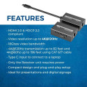 PremiumCord USB-C to HDMI extender via Cat5e/6/6a 4K@60Hz up to 60m