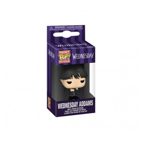 FUNKO POP! Keychain: Wednesday - Wednesday Addams (Black Coat)