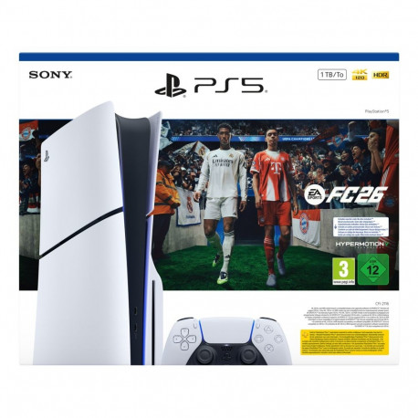 Sony PlayStation 5 + EA Sports FC 26 komplekt 1 TB Wi-Fi must, valge