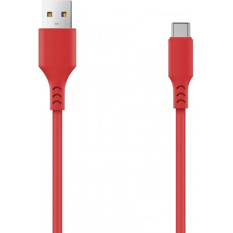 Setty cable USB-A - USB-C 2A 1.8m, red