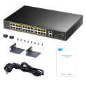 Cudy GS1026PS2 network switch Unmanaged Gigabit Ethernet (10/100/1000) Power over Ethernet (PoE) Bla