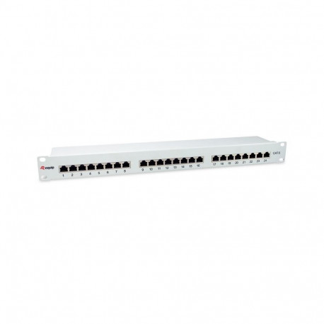 Equip 24-Port Cat.6 Shielded Patch Panel, Light Grey