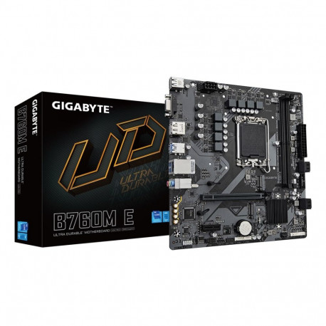 GIGABYTE B760M E Motherboard - Supports 14th Gen. Intel Core CPUs, 6+1+1 phases VRM, up to 7200MHz D