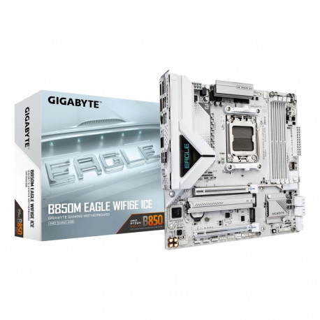 GIGABYTE B850M EAGLE WIFI6E ICE emaplaat - AMD Ryzen 9000 seeria protsessoritele, 8+2+2 faasiline di