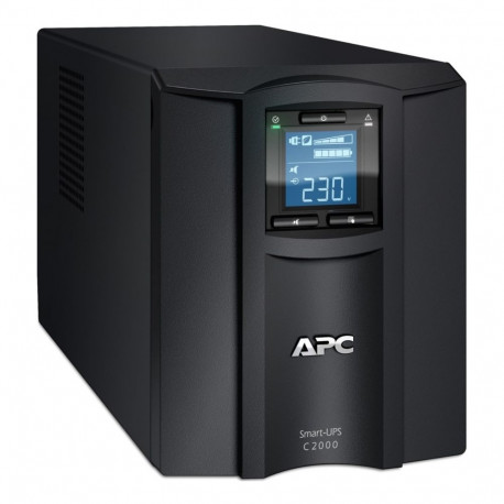 APC Smart-UPS C, Line Interactive, 2000VA, Tower, 230V, 6x IEC C13+1x IEC C19 outlets, USB and Seria