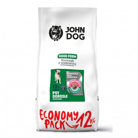 JOHN DOG Good Form Adult kana veiselihaga kuiv koeratoit 12 kg