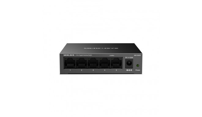 Mercusys MS105GS - Desktop switch, 5 Gigabit ports, black