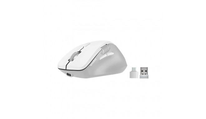 LIBERA Rechargeable Mouse - Wireless, Bluetooth, Silent, white