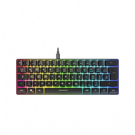 LETOS RGB 60% Gaming Keyboard, black - DE layout