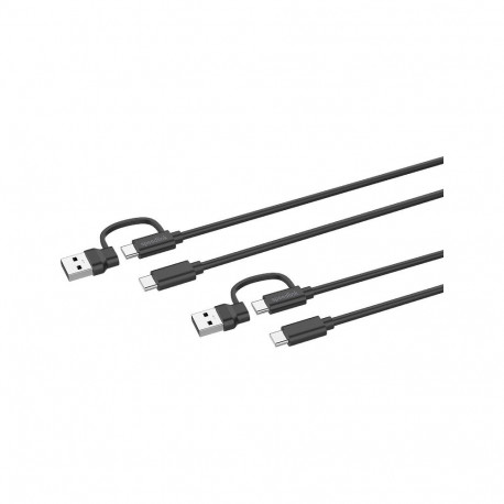 STREAM Play & Charge USB-C/A to USB-C Cable Set - for PS5/Xbox Series X/S/Switch 2/Switch/OLED/Lite,