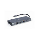 Gembird A-CM-COMBO7-01 USB 3.2 Gen 1 (3.1 Gen 1) Type-A hall sülearvuti dokk/portide replikator