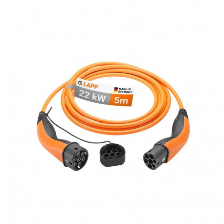 LAPP MOBILITY Type 2 Charging Cable, up to 22 kW, 5 m, orange 5 m