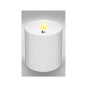 No Name LED Grave Candle with Timer, white