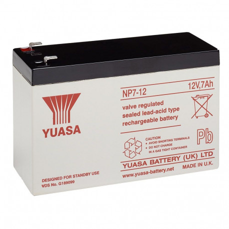 Yuasa pliiakude aku 12 V, 7,0 Ah (NP7-12)