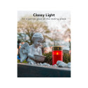 No Name LED Grave Candle with Timer, red