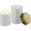 No Name LED Grave Candle with Timer, white