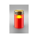No Name LED Grave Candle with Timer, red