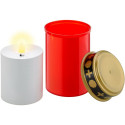 No Name LED Grave Candle with Timer, red