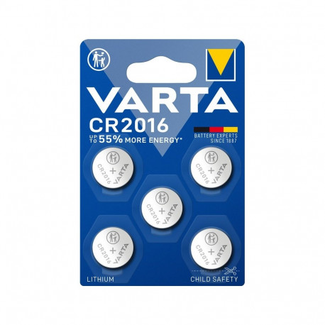 Varta CR2016 (6016) patarei, 5 tk blisterpakendis