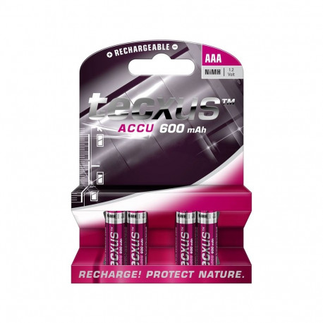 Tecxus AAA (Micro)/HR03 Rechargeable - 600 mAh, 4 pcs. in blister