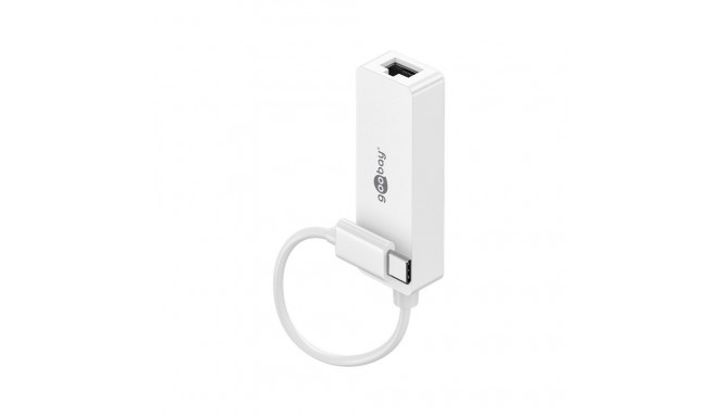 Goobay USB-C Ethernet adapter, valge