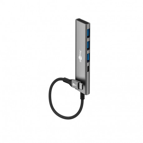 Goobay õhuke 4 pordiga USB-jaotur, USB-C to USB-C/USB-A, 5 Gbit/s