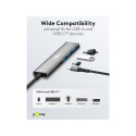 Goobay Slim 4-Port USB Hub, USB-C™ to USB-C™/USB-A, 5 Gbit/s