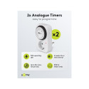 Goobay Set of 2, Analogue Timer 2 pcs. in cardboard box