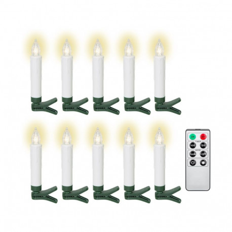 Goobay 10 juhtmevabad LED jõulupuu küünlad