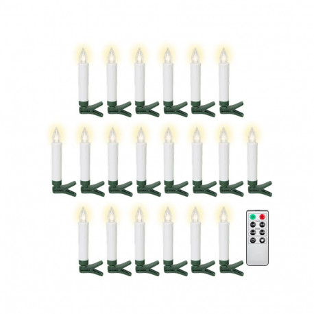 Goobay 20 juhtmevabad LED jõulupuu küünlad