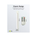 Goobay Set of 5 LED Real Wax Rod Candles, white, incl. Remote Control