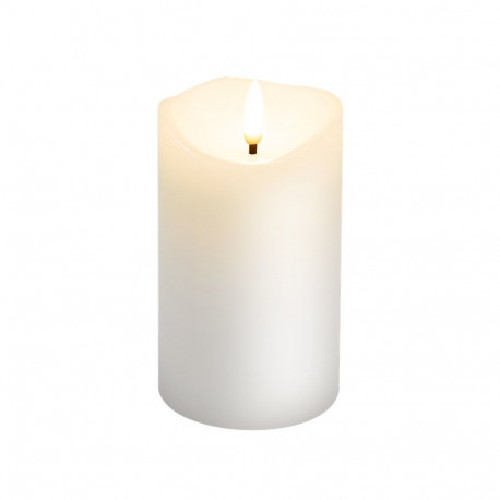 Goobay LED Real Wax Candle, white, 7.5 x 12.5 cm