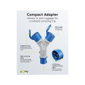 Goobay CEE Adapter, CEE Plug to 2x CEE Coupler