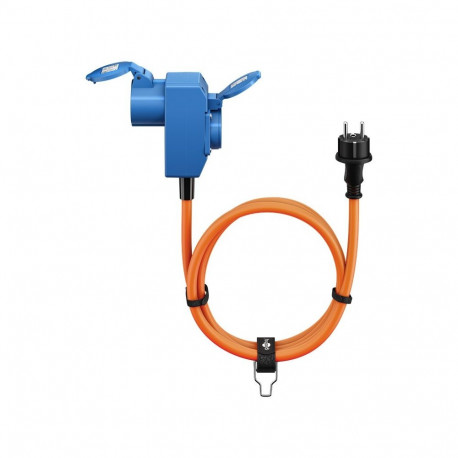 Goobay CEE adapterkaabel, turvapistik (tüüp E/F) 90° CEE pistikupesa ja turvapistikupesa (tüüp E/F),