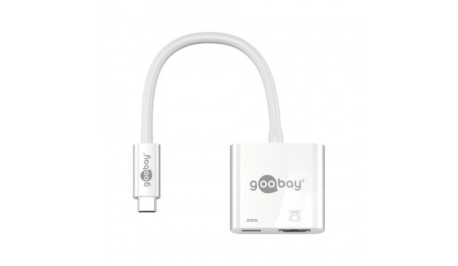 Goobay USB-C™ Adapter to HDMI™ 4K @ 60 Hz, White 1 pc. in polybag