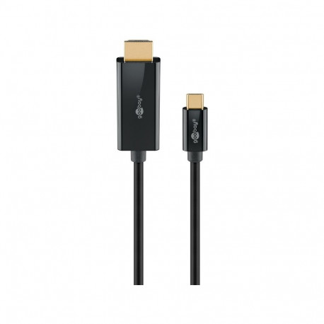 Goobay USB-C™–HDMI™ kaabel, 1 m, must