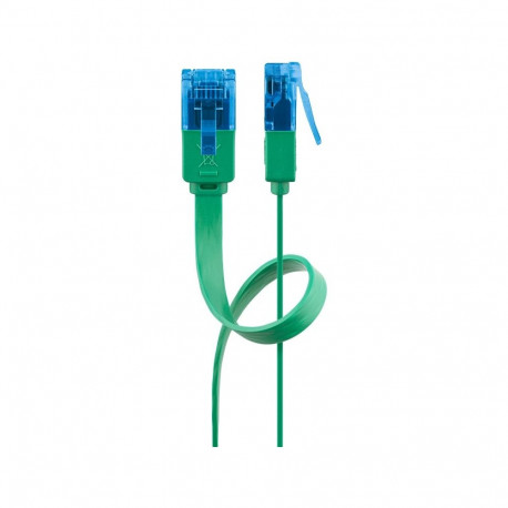 Goobay CAT 6A Flat Patch Cable U/UTP, Green 5 m
