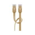 Goobay CAT 6 Flat Patch Cable, U/UTP, light brown 15 m