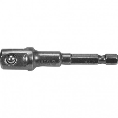 Yato YT-04627 bit holder, 1/2" (12.7 mm), 70 mm, 1/4" (6.3 mm), CrV, oxidized, hex shank