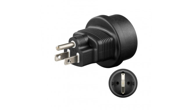 Goobay Travel Adapter Europe to USA/Japan, black
