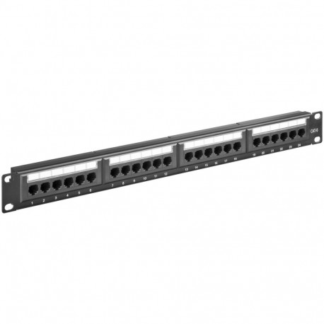 Goobay CAT 6 19 inch (48.3 cm) Patch Panel, 24 Port black